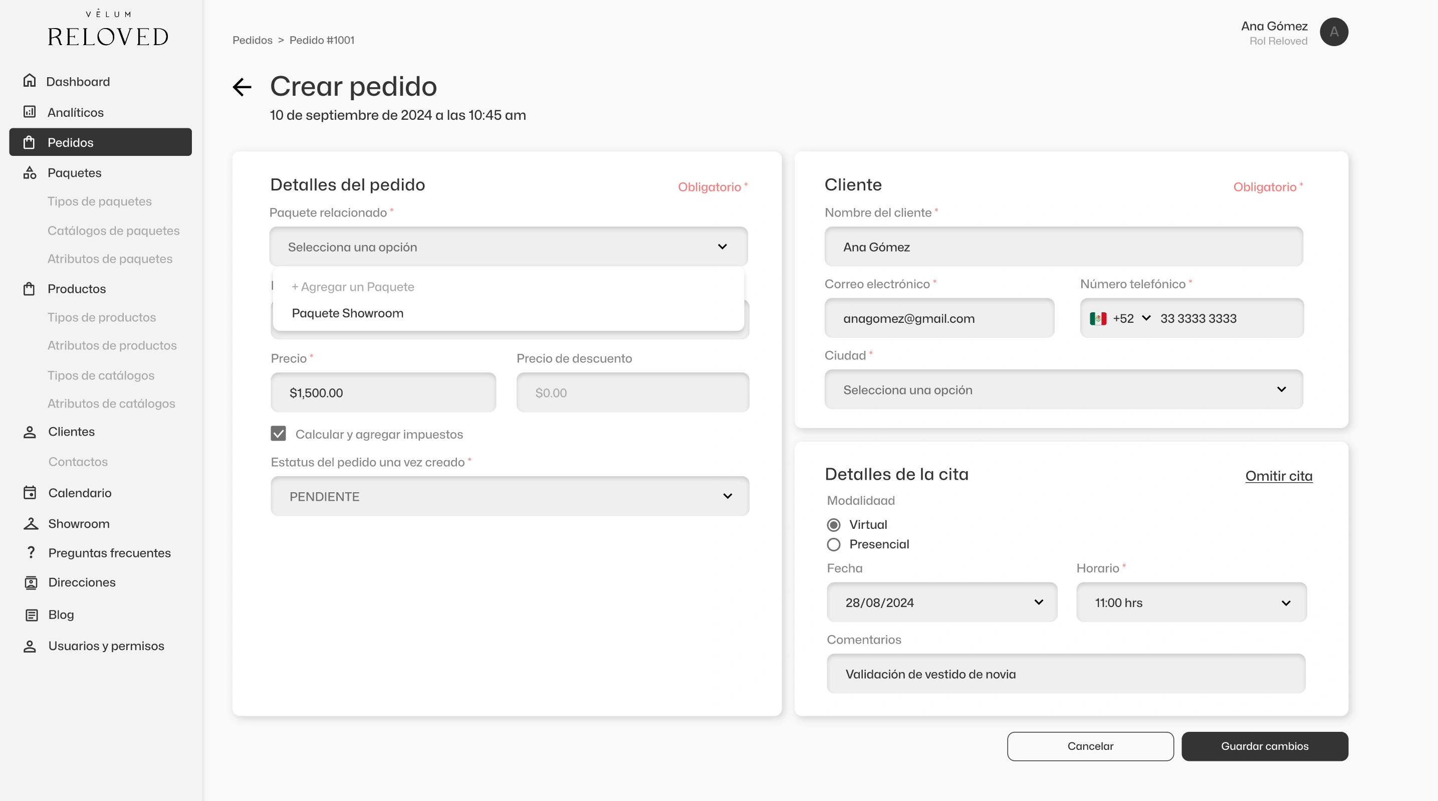 Reloved - Gestión y Servicios Premium