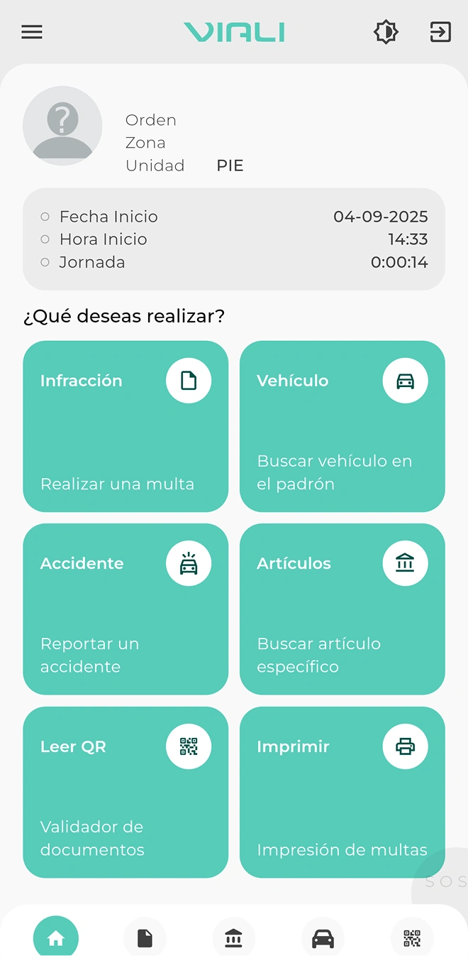 Viali - App Operativa - Agentes de Tránsito